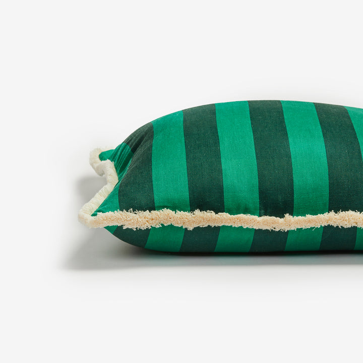 Bold Stripe Emerald Cushion