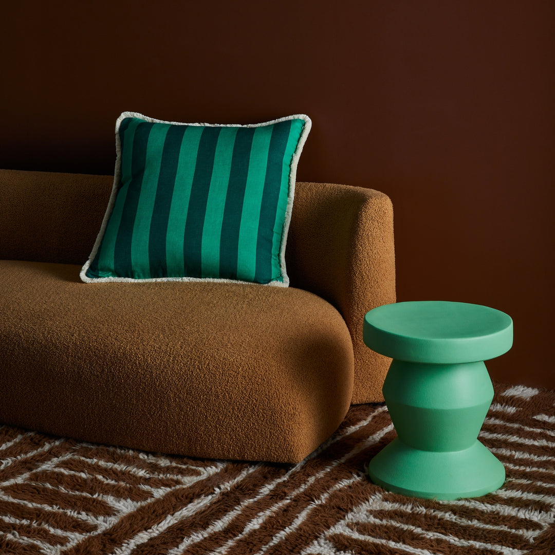 Bold Stripe Emerald Cushion