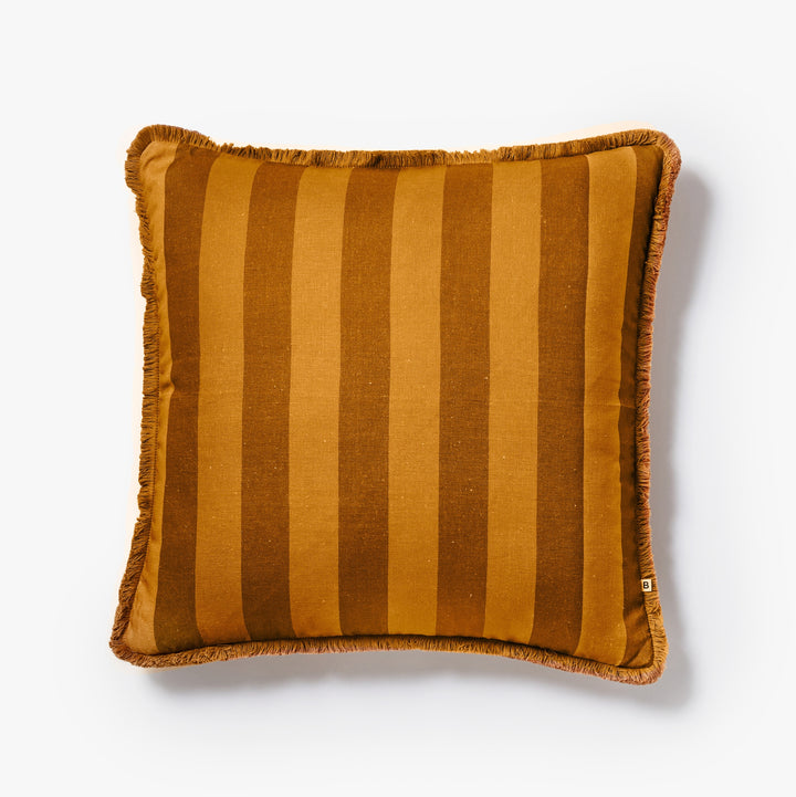 Bold Stripe Mustard Cushion