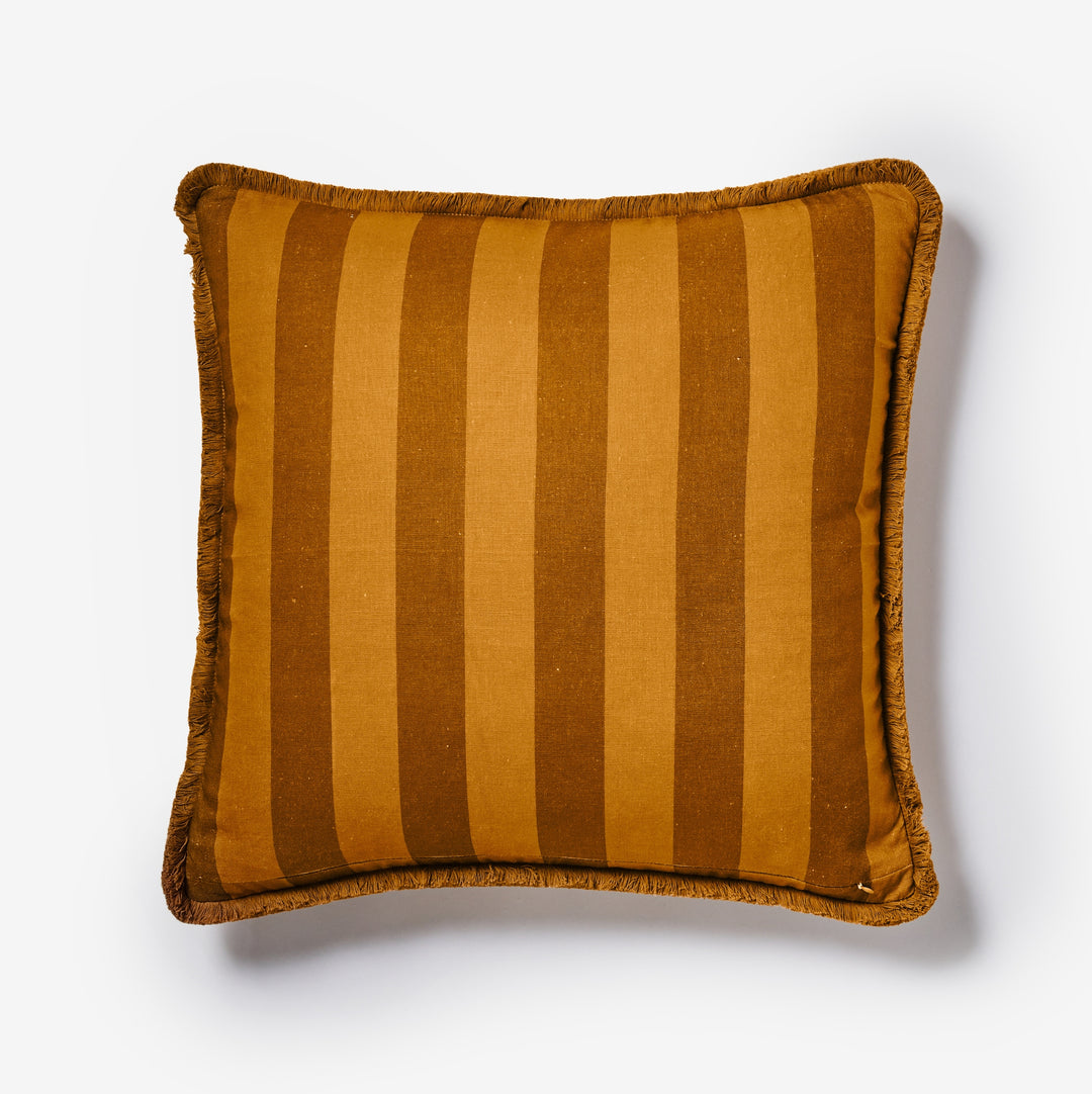 Bold Stripe Mustard Cushion