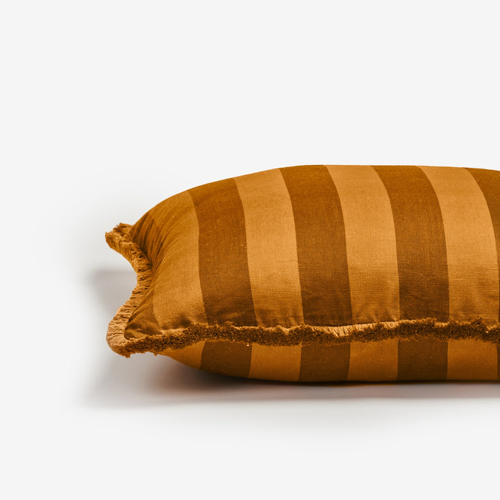 Bold Stripe Mustard Cushion