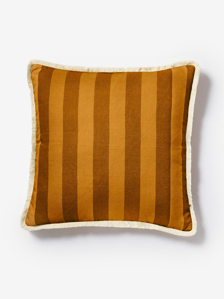 Bold Stripe Mustard Cushion