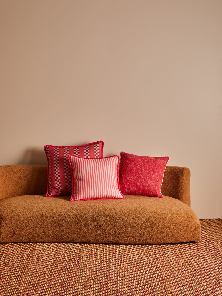 Marco Tile Pink Linen Cushion
