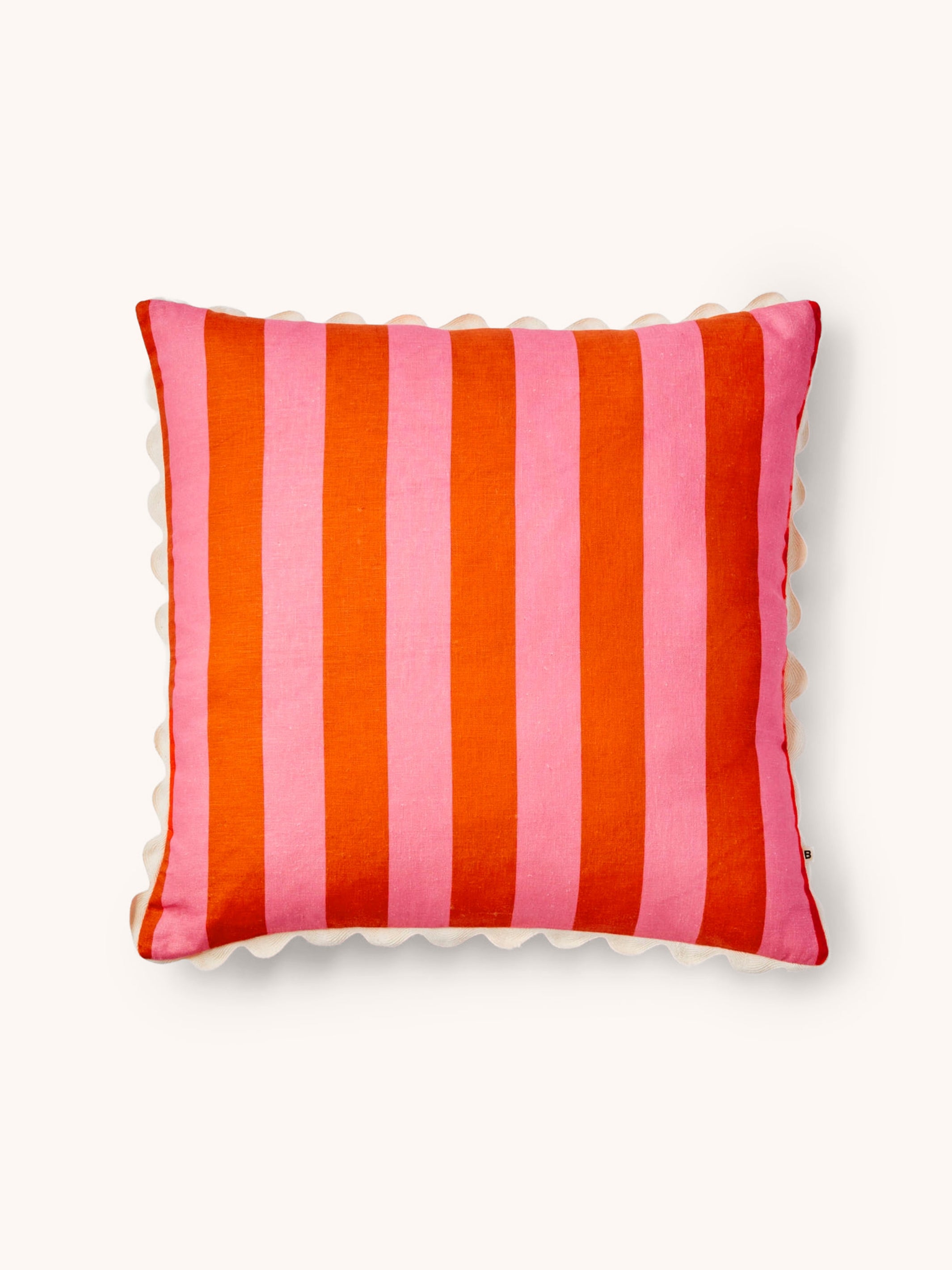 Bold Stripe Sorbet Linen Cushion