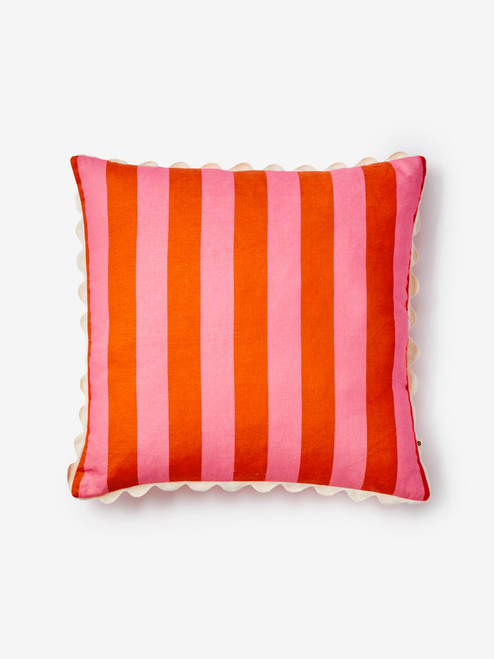 Bold Stripe Sorbet Linen Cushion