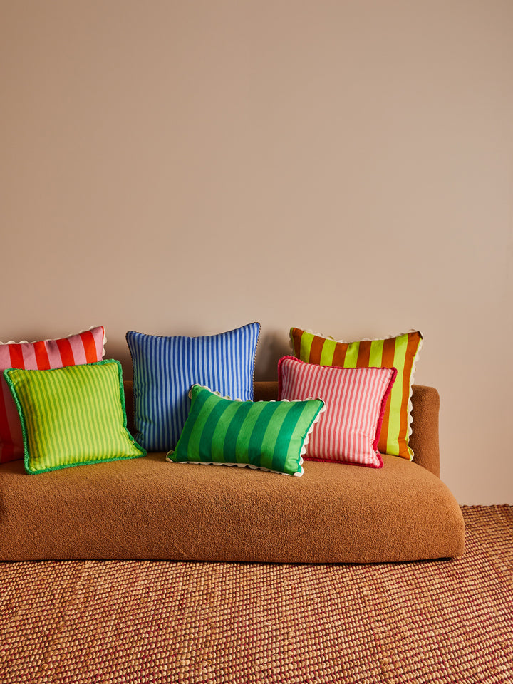 Bold Stripe Sorbet Linen Cushion
