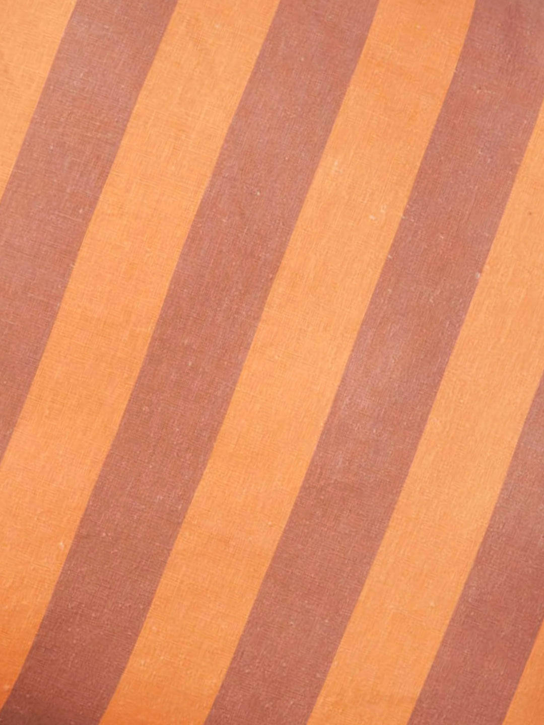 Bold Stripe Peach Linen Cushion