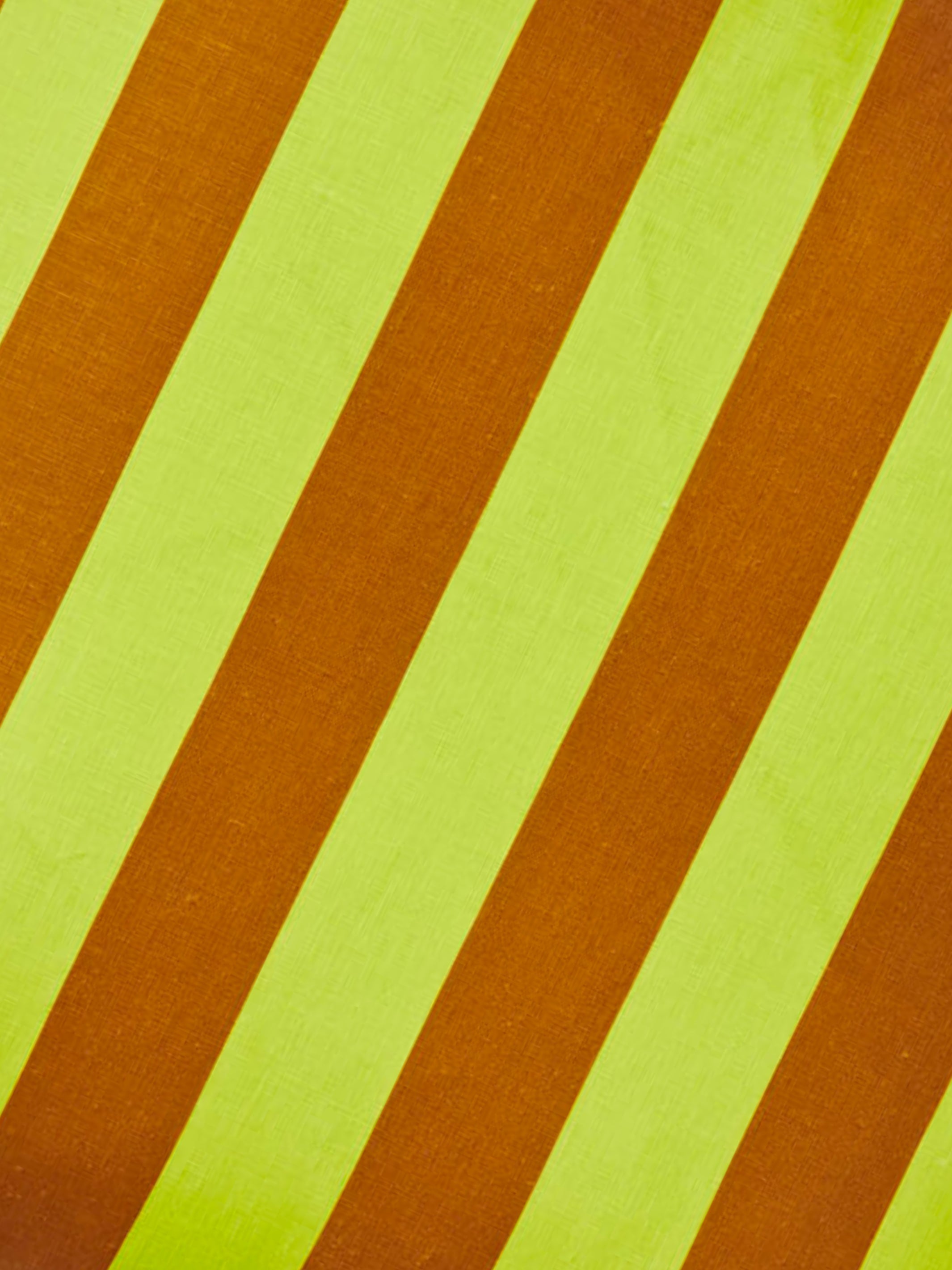 Bold Stripe Lime Linen Cushion