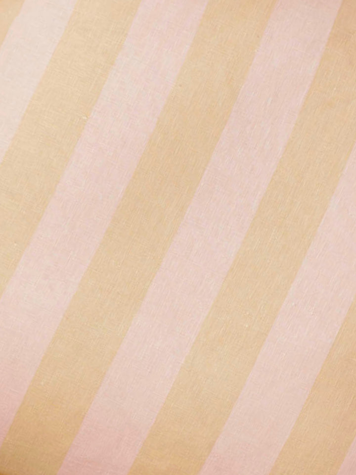 Bold Stripe Buff Linen Cushion