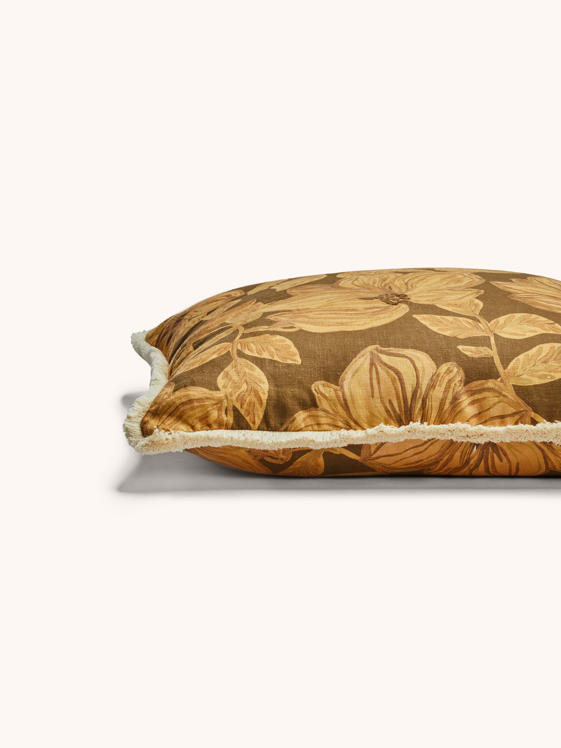 Azalea Caramel Linen Cushion