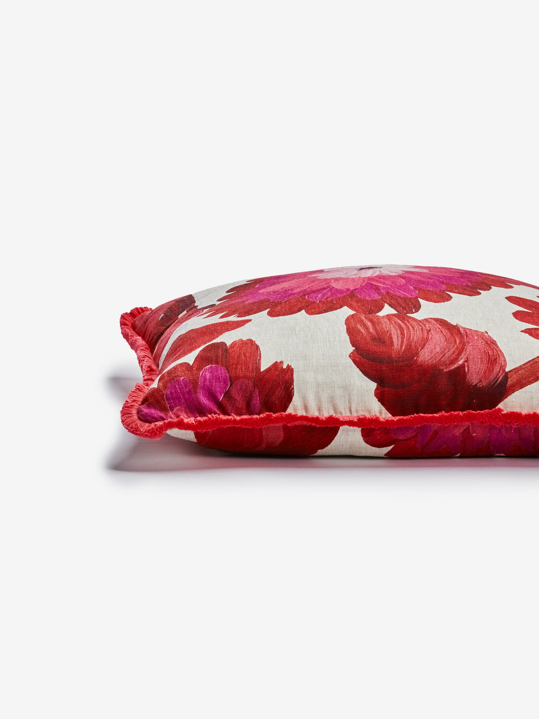 Dahlia Pink Linen Cushion