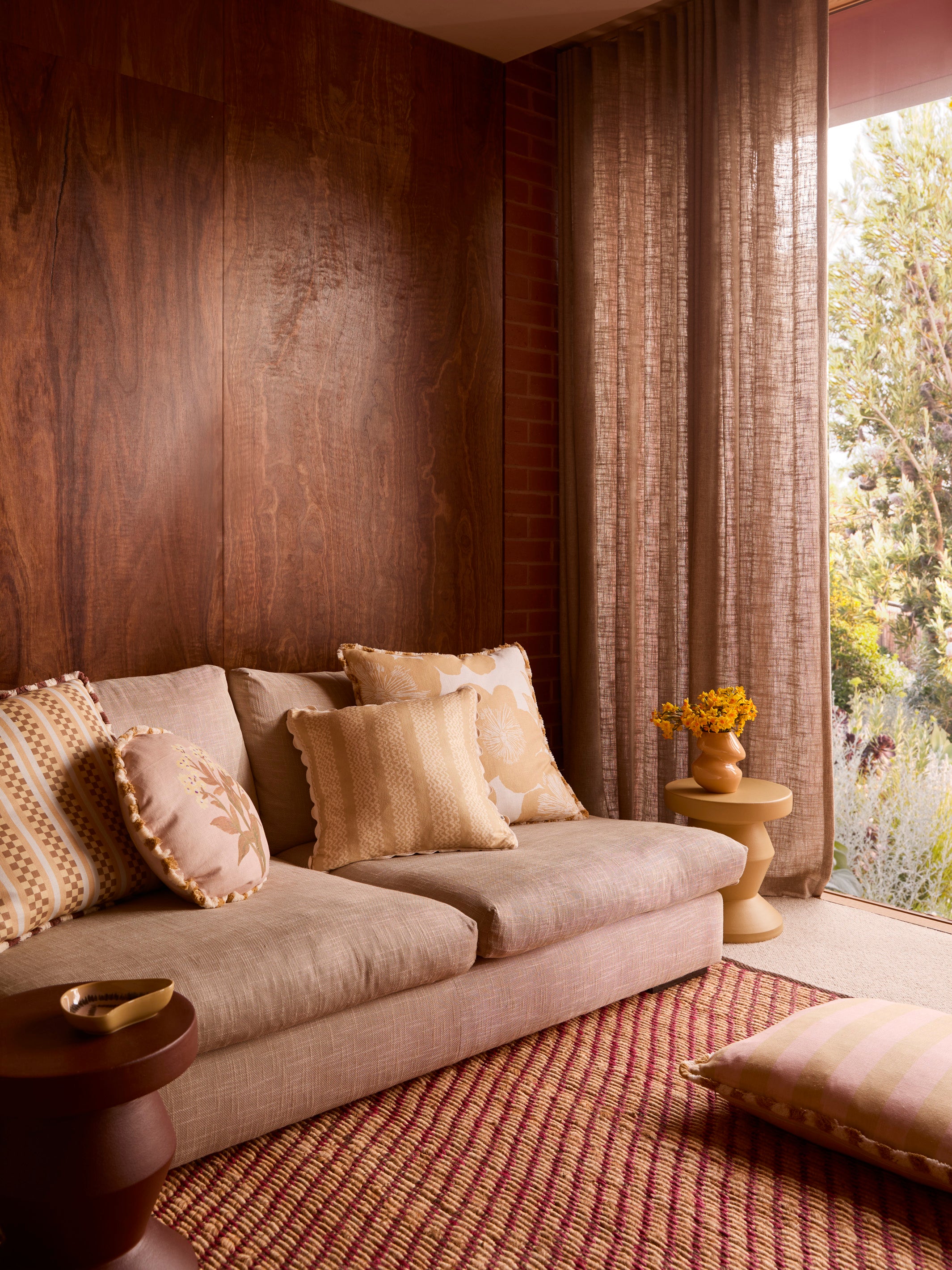 Jardin Wheat Linen Cushion - Almost Perfect