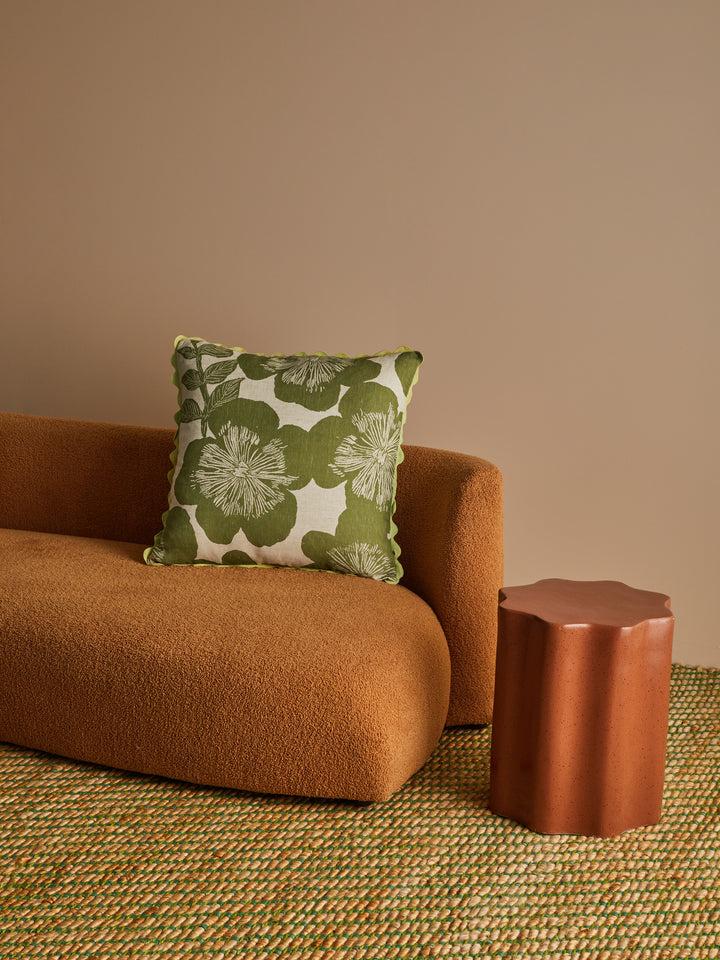 Jardin Khaki Linen Cushion