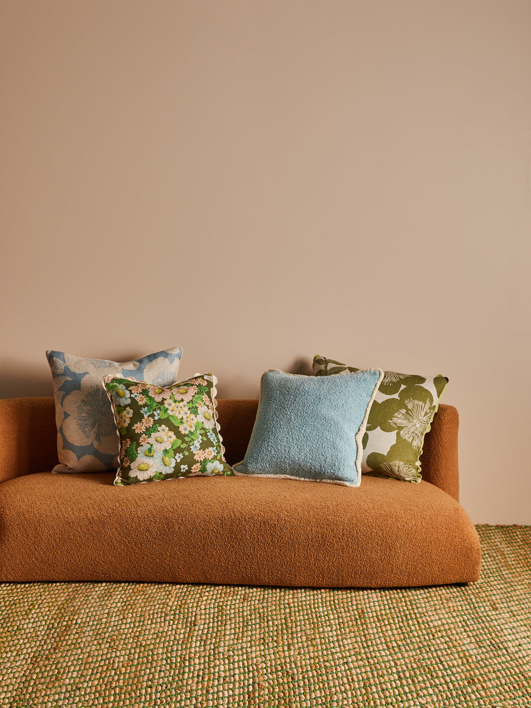 Jardin Khaki Linen Cushion