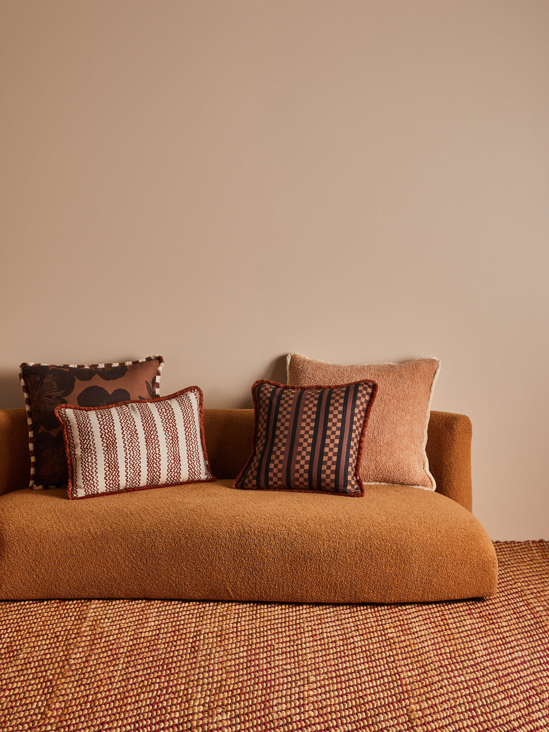 Jardin Brown Linen Cushion