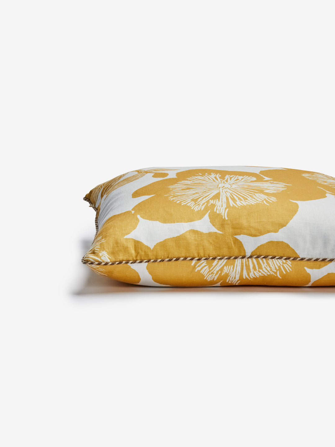Jardin Yellow Linen Cushion