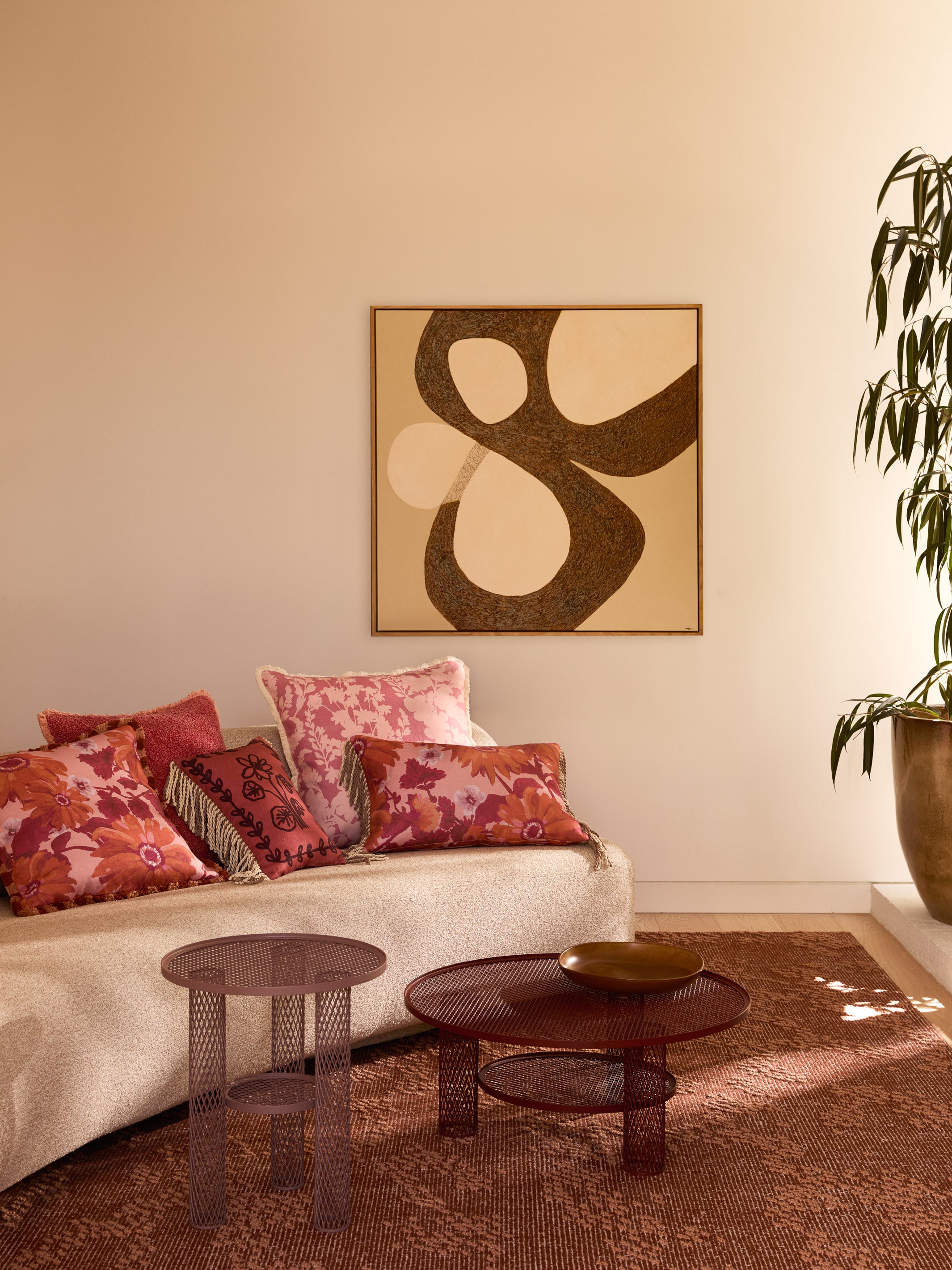 Petal Pink Linen Cushion