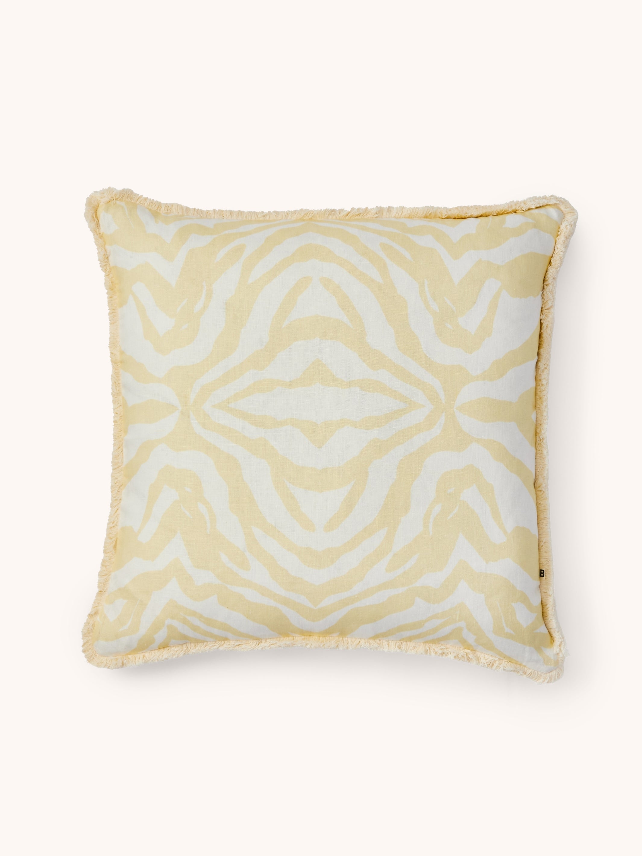 Zebra Vanilla Linen Cushion