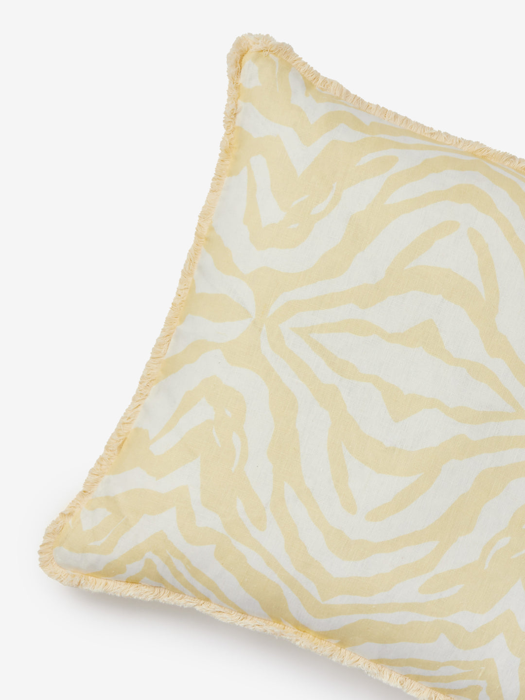 Zebra Vanilla Linen Cushion