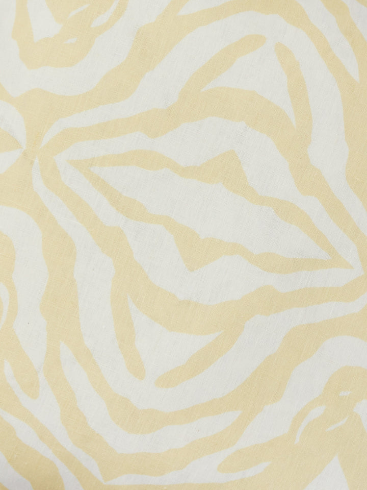 Zebra Vanilla Linen Cushion
