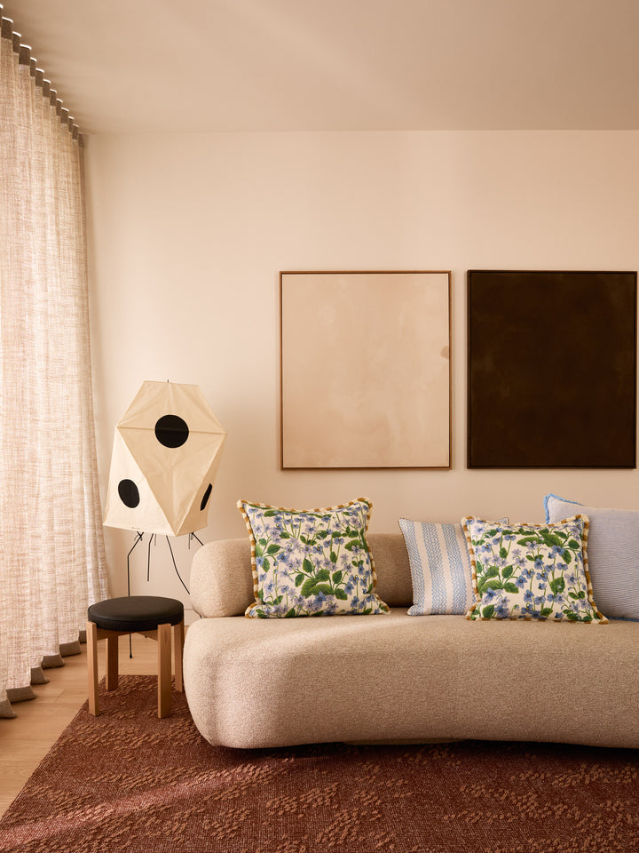 Lilas Blue Linen Cushion