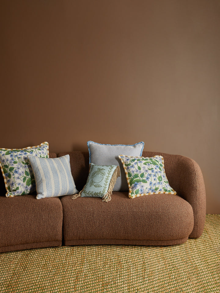 Lilas Blue Linen Cushion