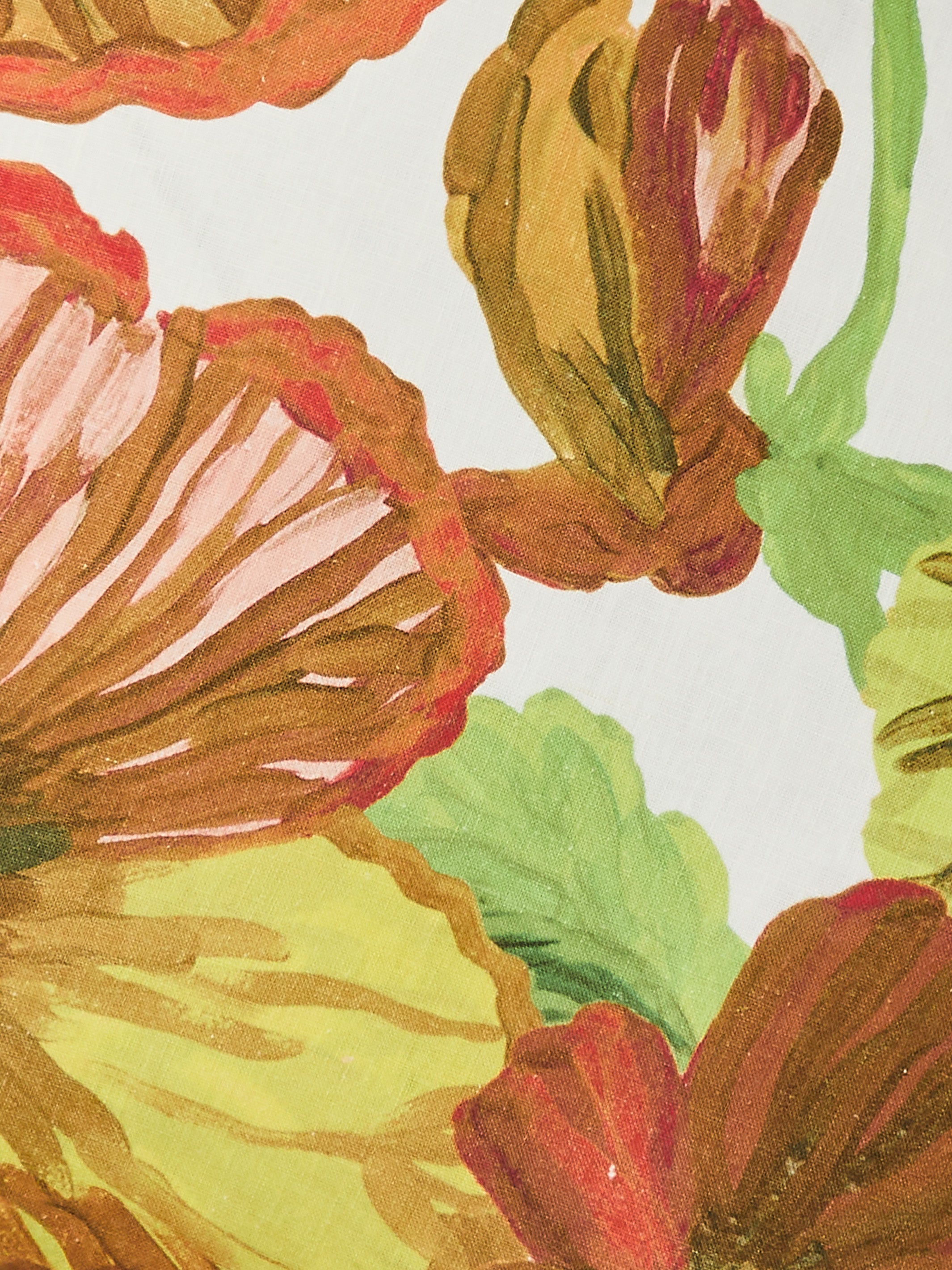 Wild Pansy Yellow Linen Cushion - Almost Perfect