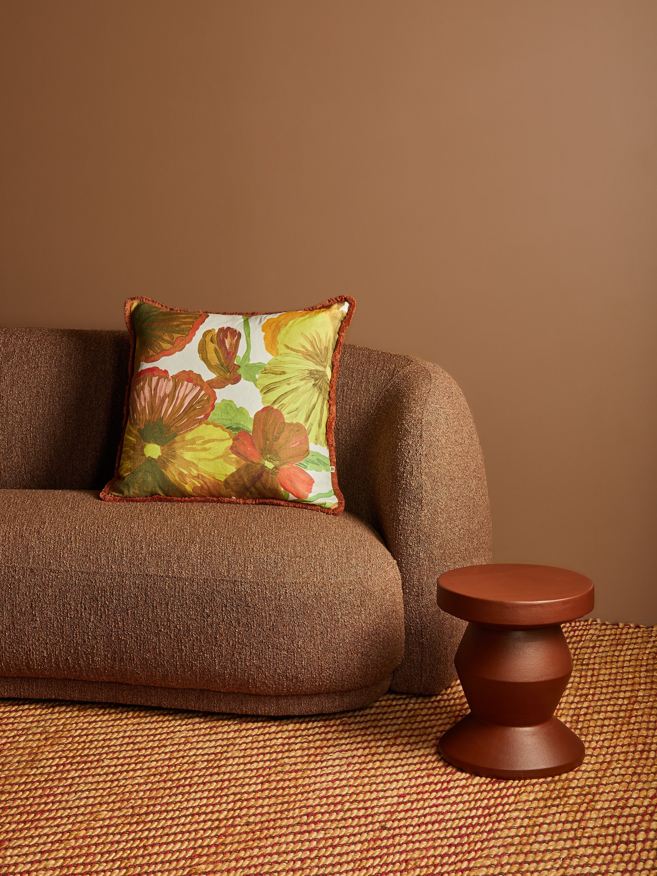 Wild Pansy Yellow Linen Cushion - Almost Perfect