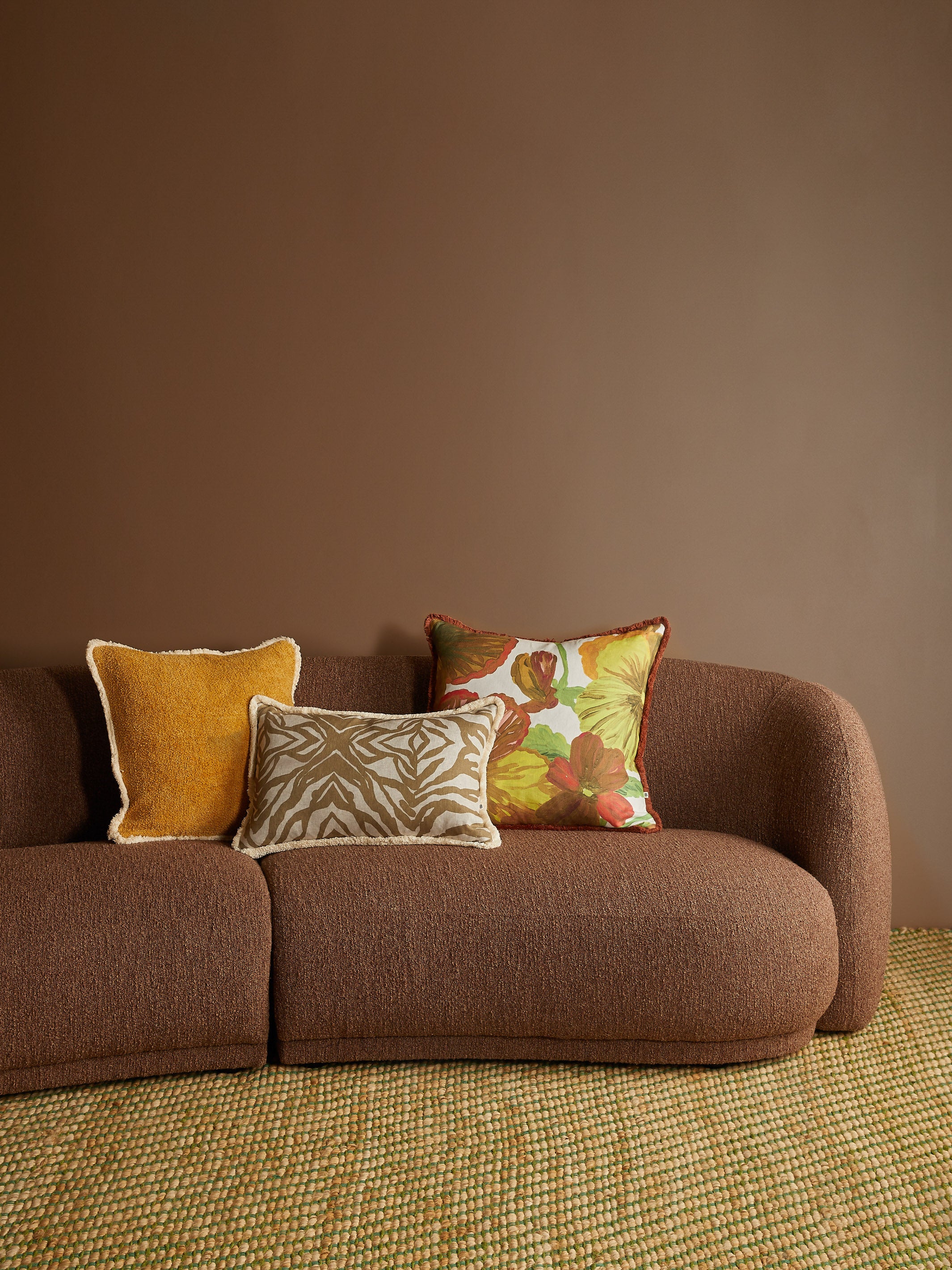 Wild Pansy Yellow Linen Cushion - Almost Perfect