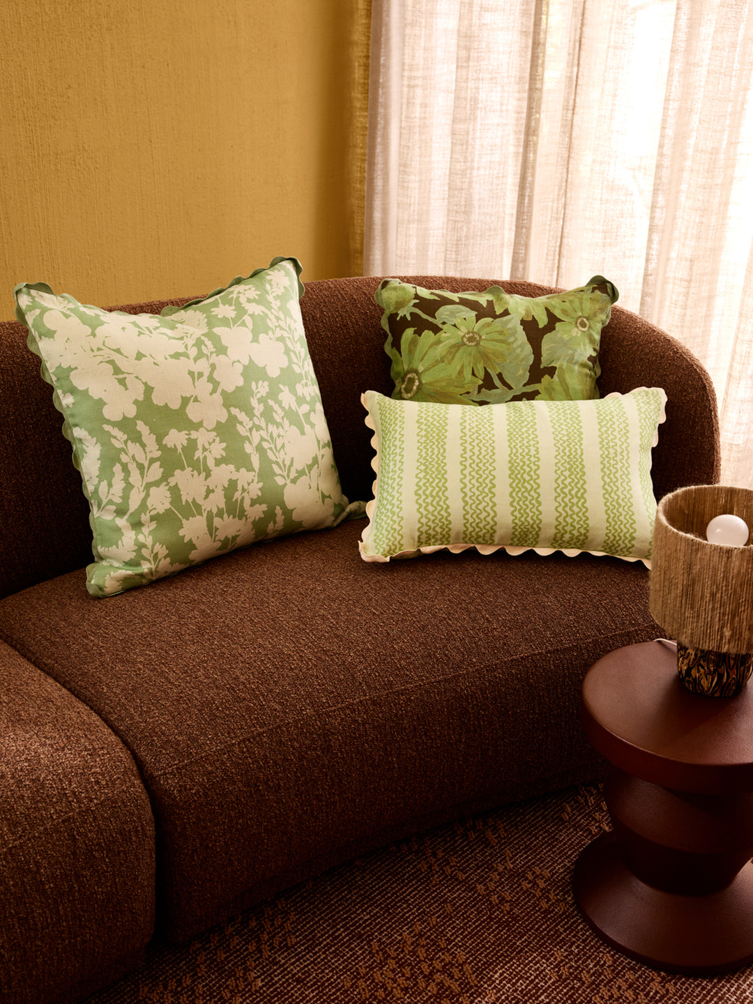 Petal Mint Linen Cushion