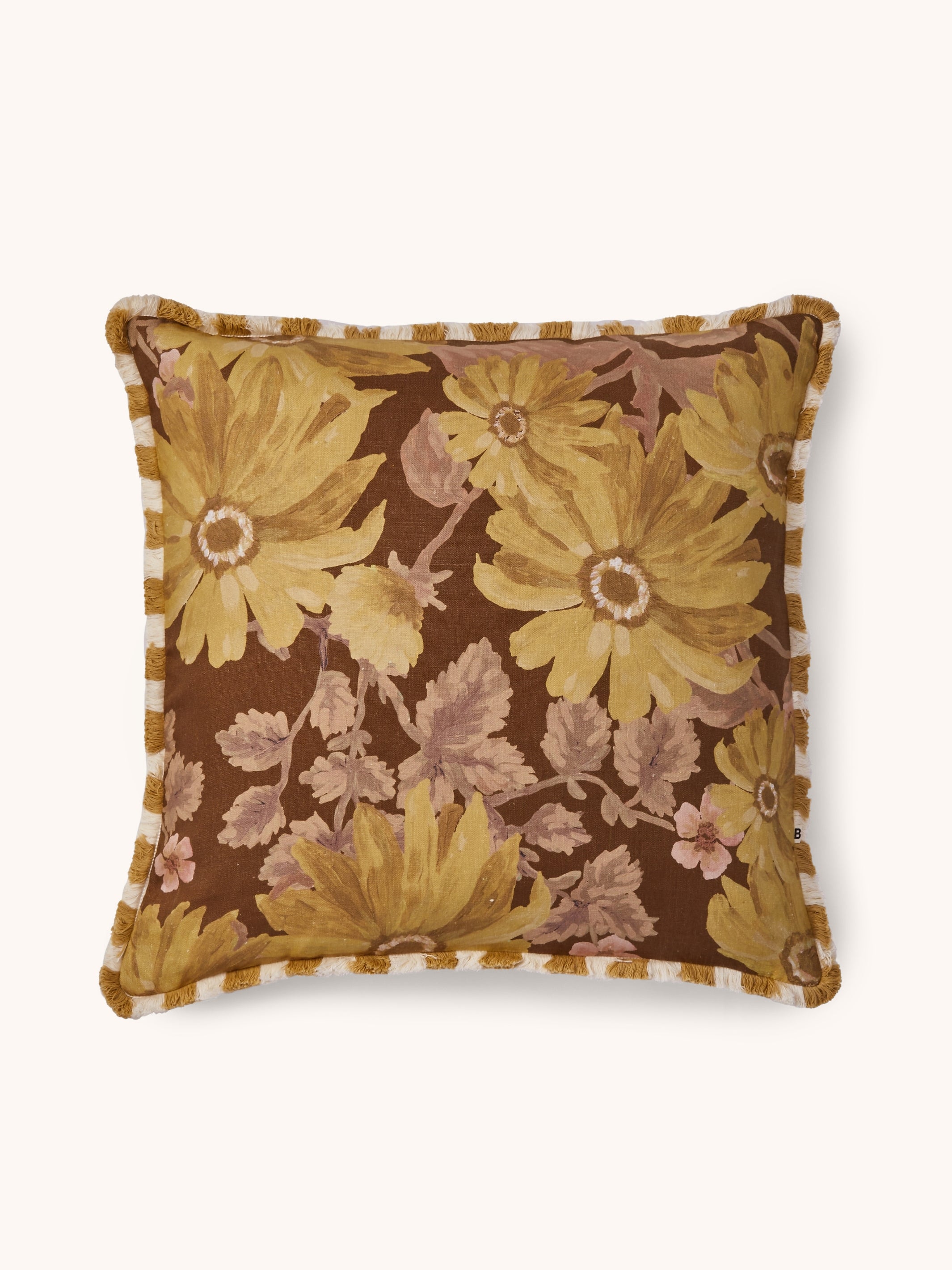 Marigold Mustard Linen Cushion