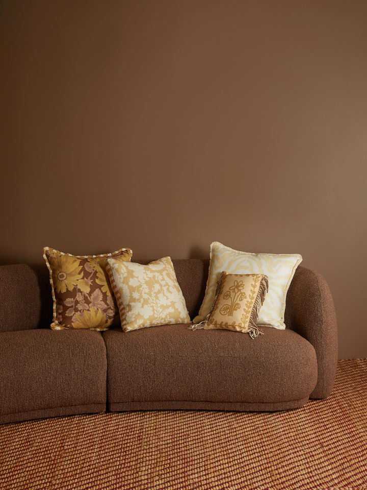 Marigold Mustard Linen Cushion