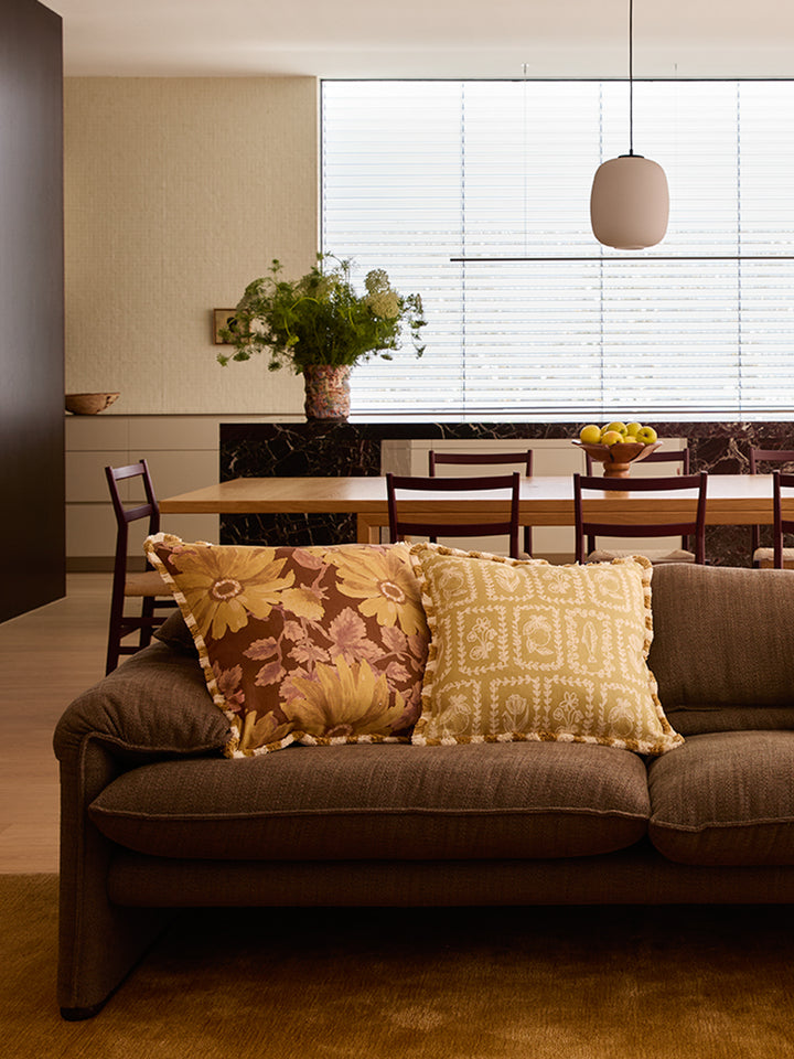 Marigold Mustard Linen Cushion