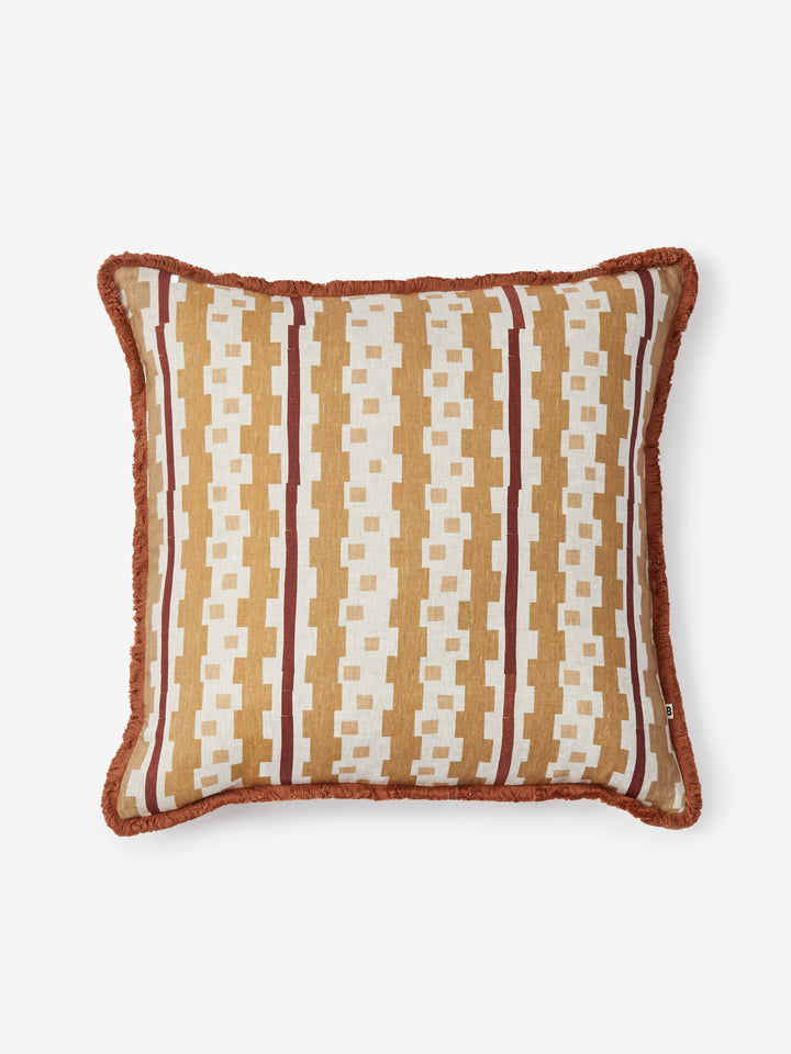 Bauhaus Tan Linen Cushion