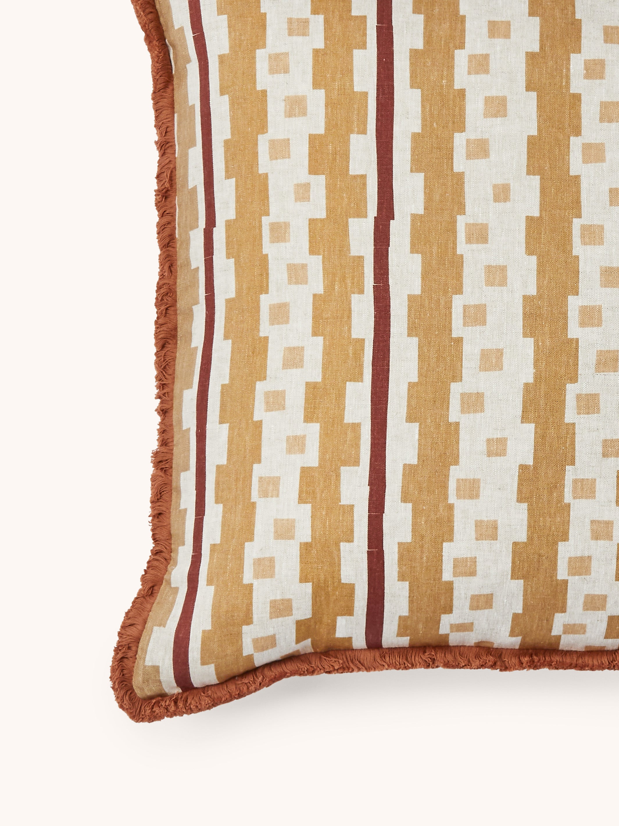 Bauhaus Tan Linen Cushion