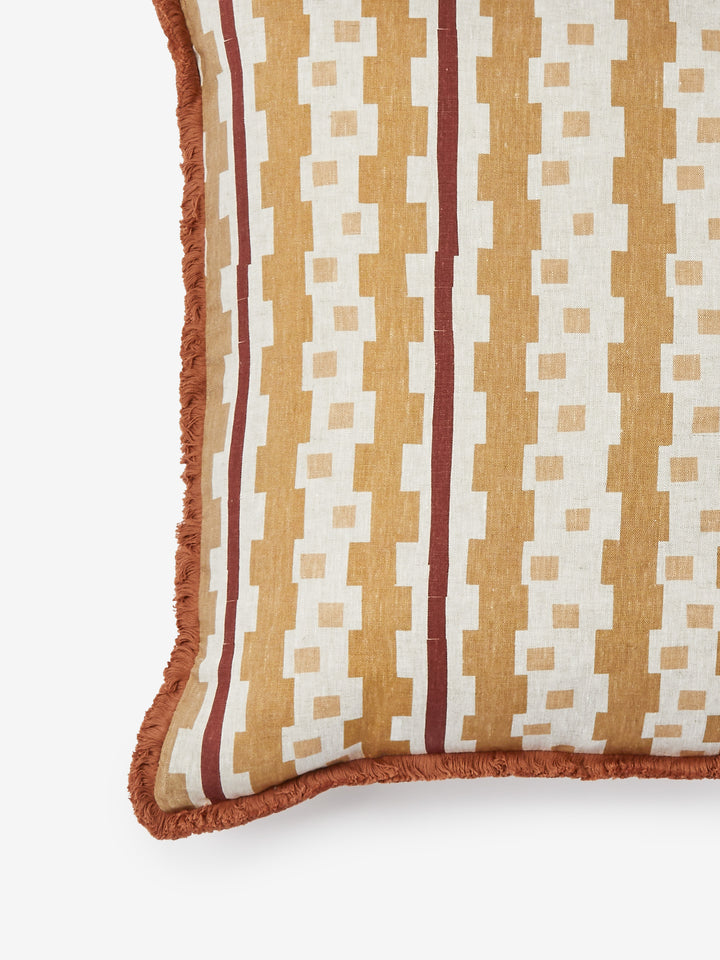 Bauhaus Tan Linen Cushion