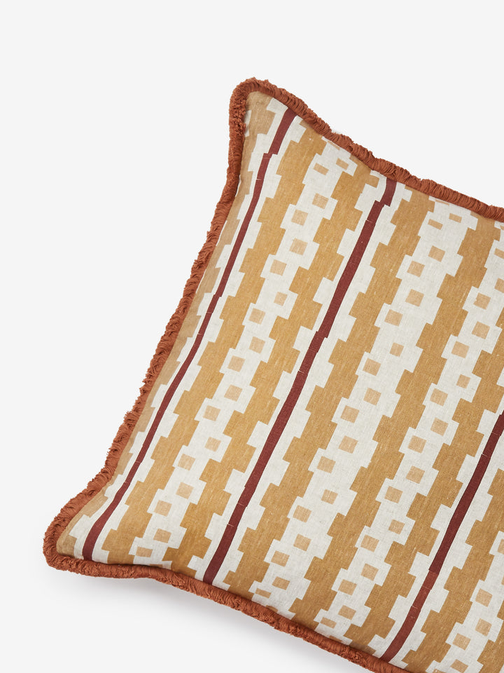 Bauhaus Tan Linen Cushion
