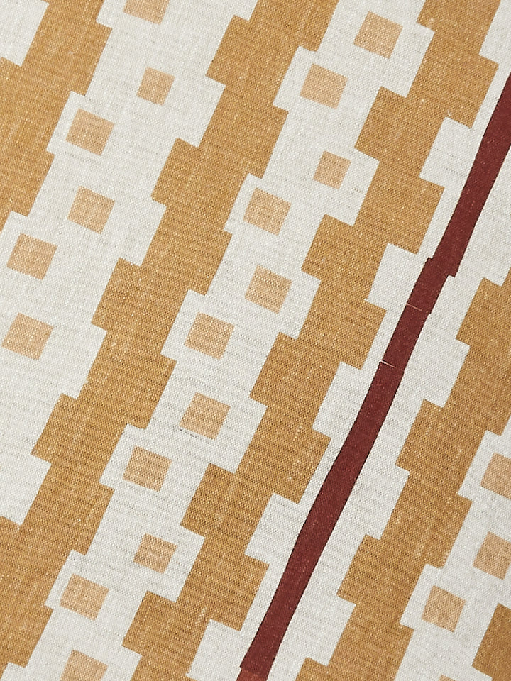 Bauhaus Tan Linen Cushion