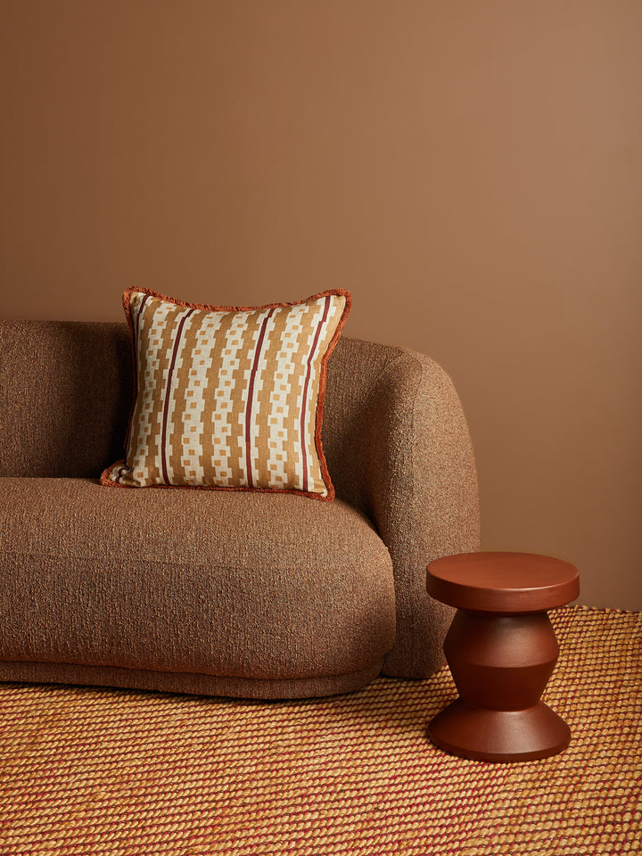Bauhaus Tan Linen Cushion