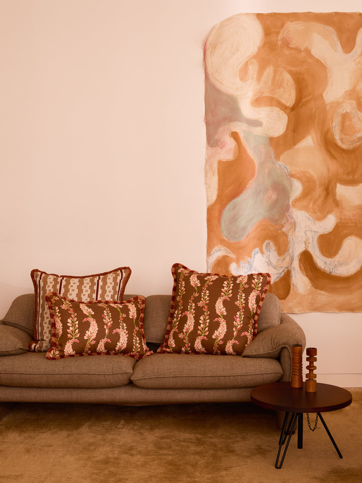 Bauhaus Tan Linen Cushion