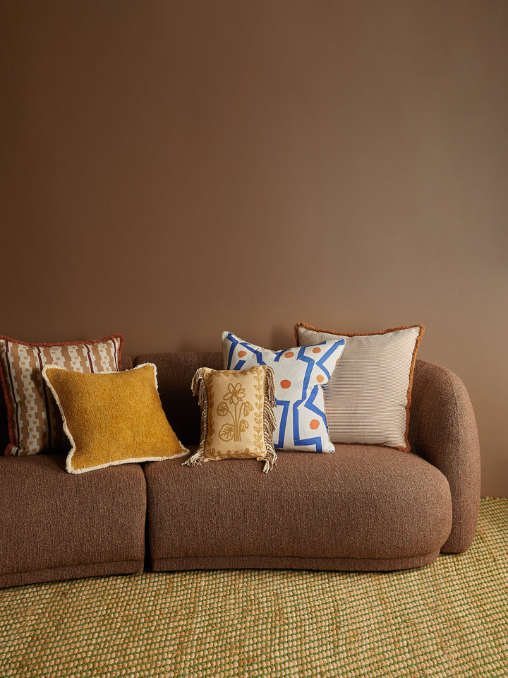 Bauhaus Tan Linen Cushion