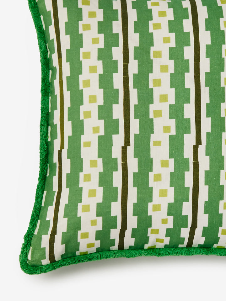Bauhaus Green Linen Cushion