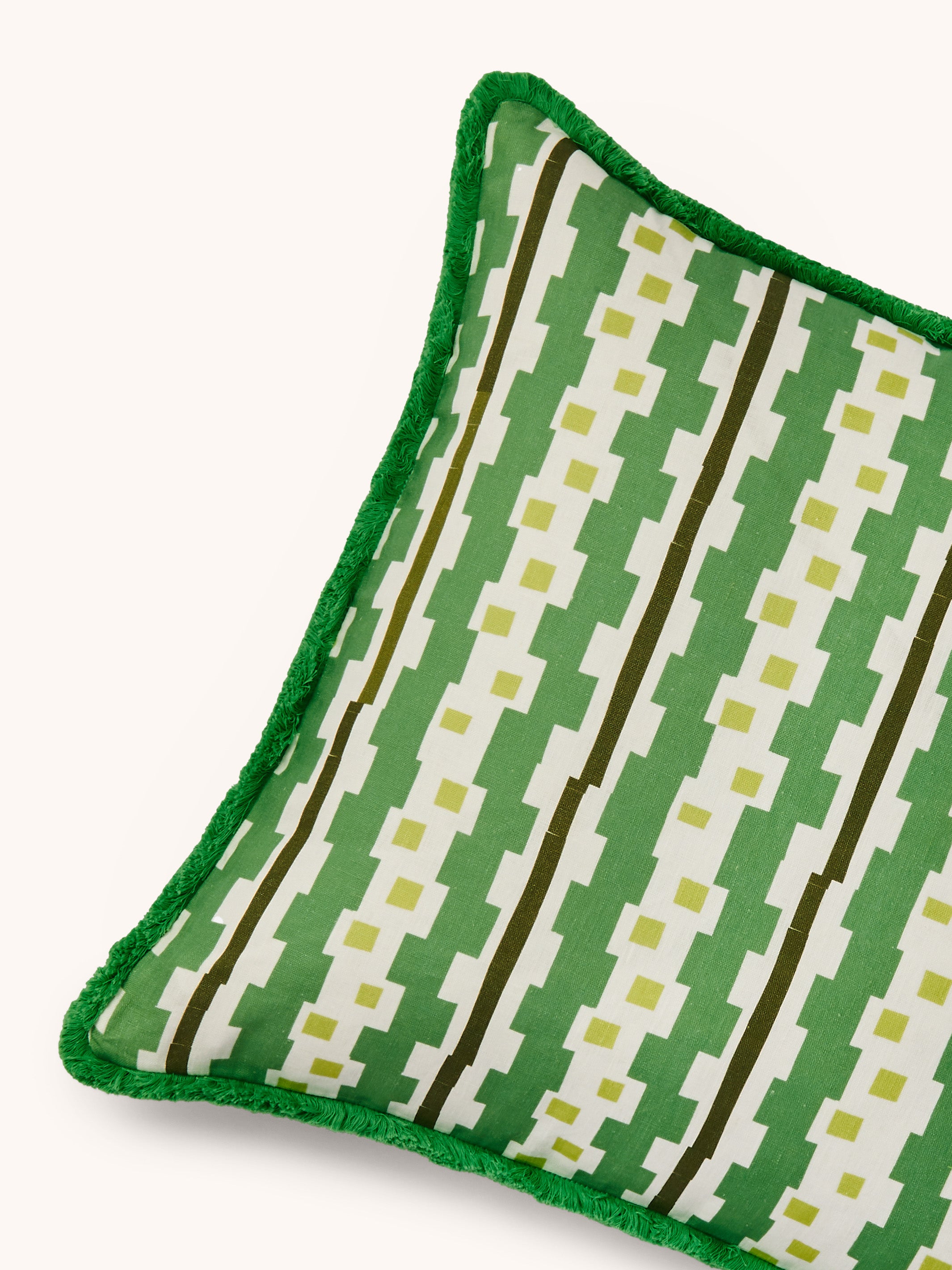Bauhaus Green Linen Cushion