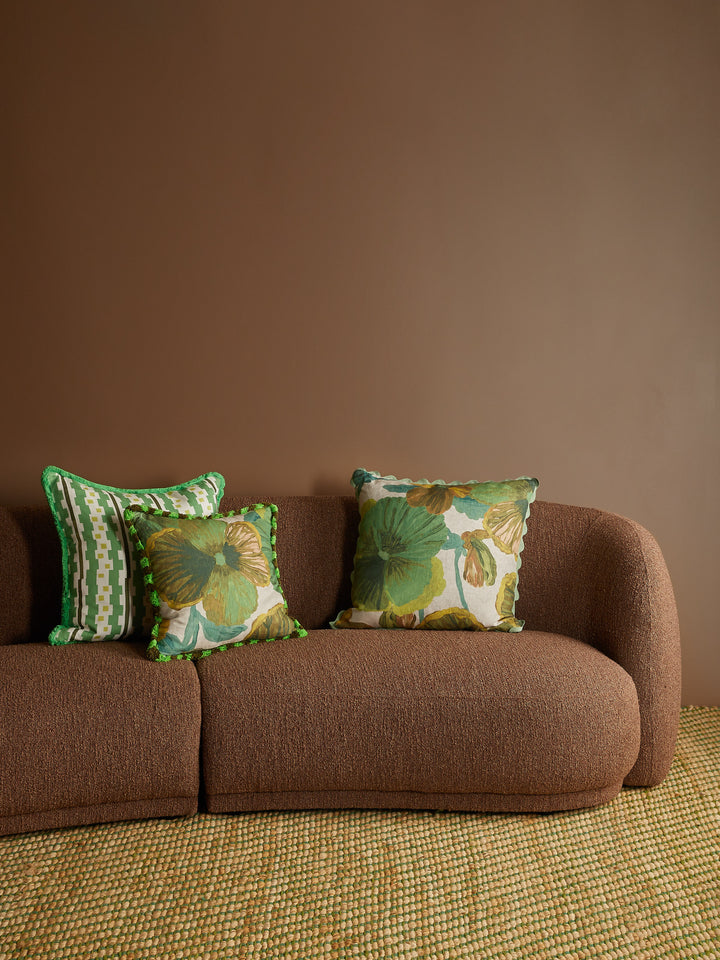 Bauhaus Green Linen Cushion