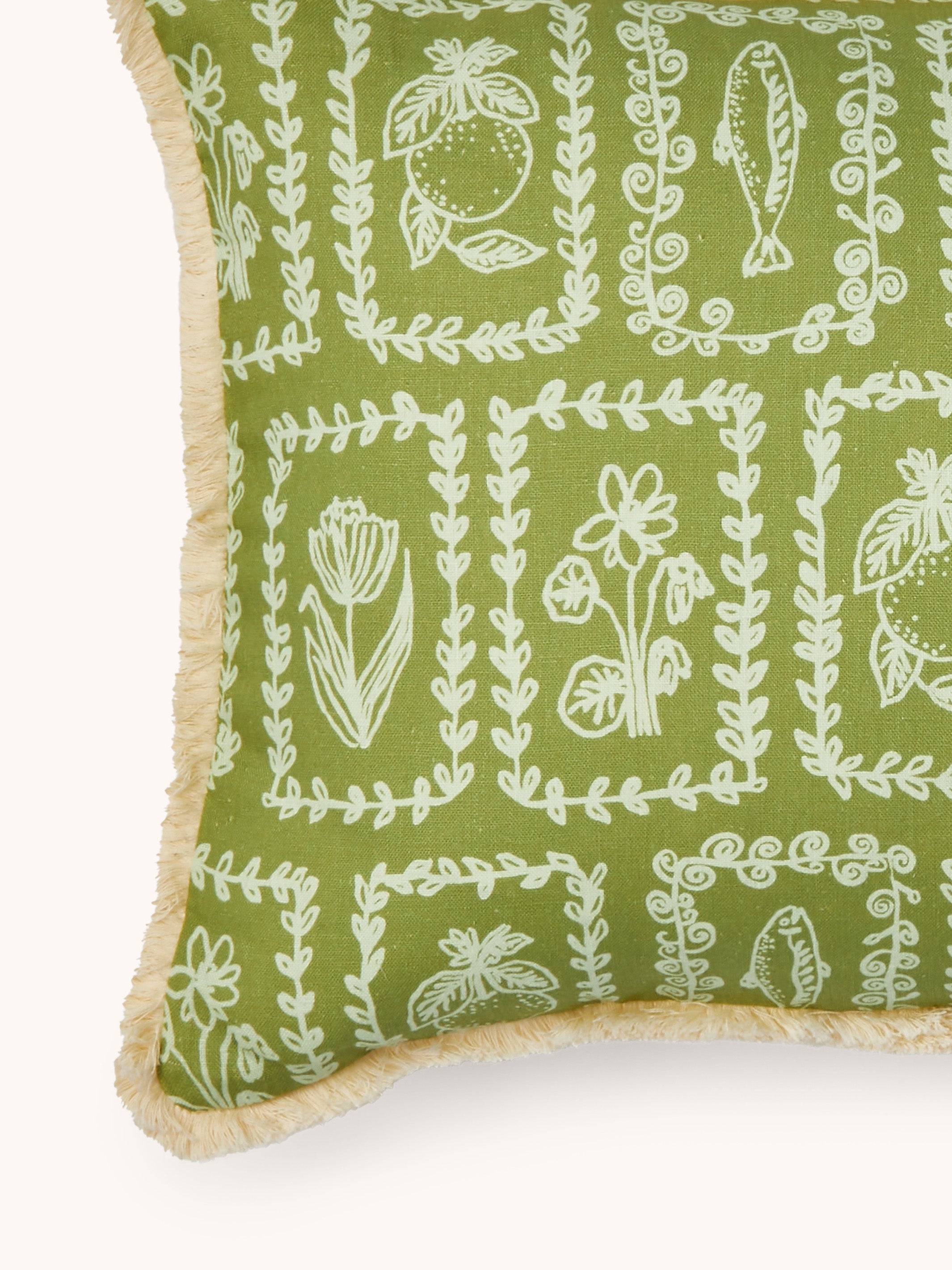Petra Sage Linen Cushion