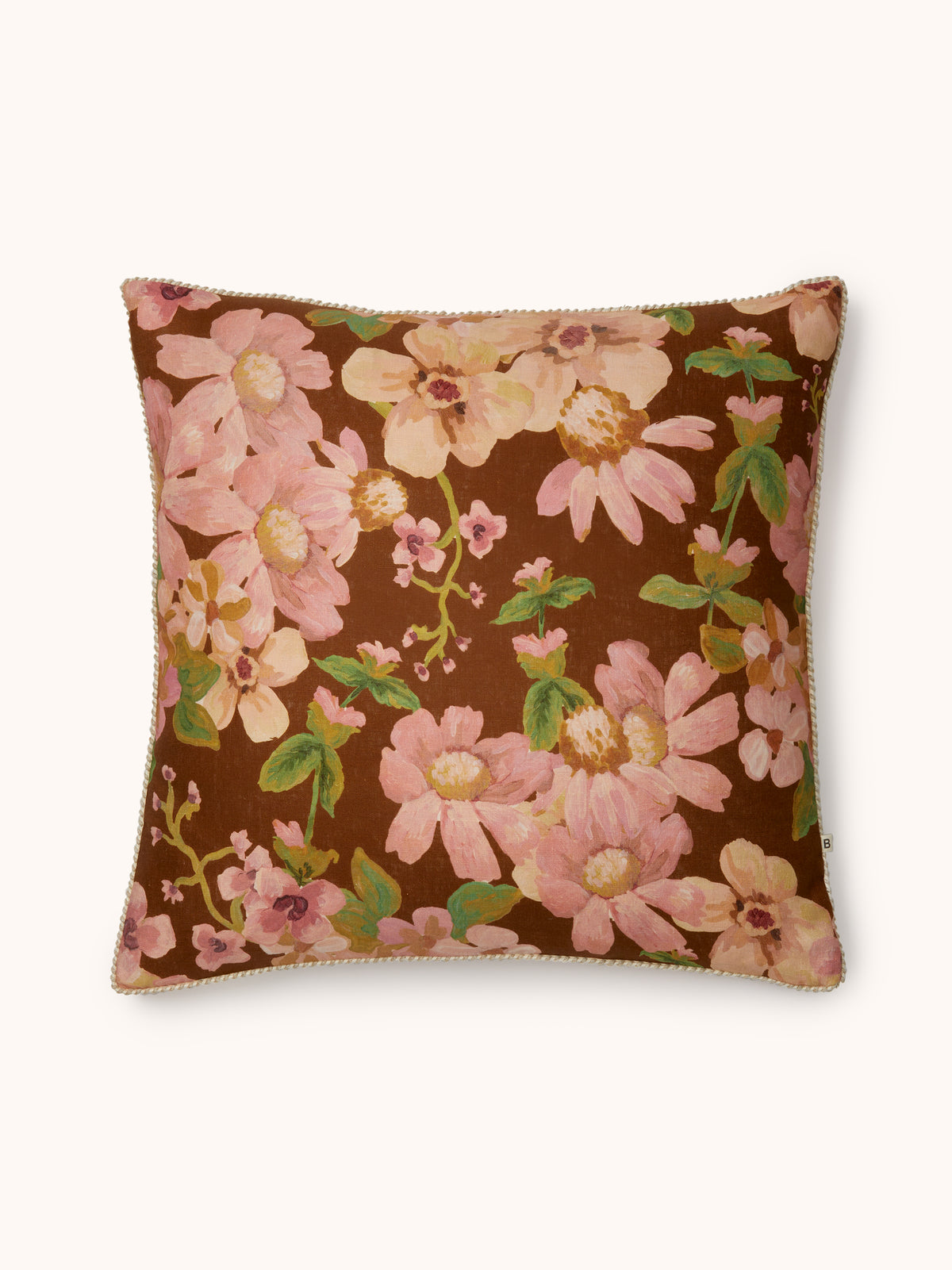 Prairie Cocoa Linen Cushion