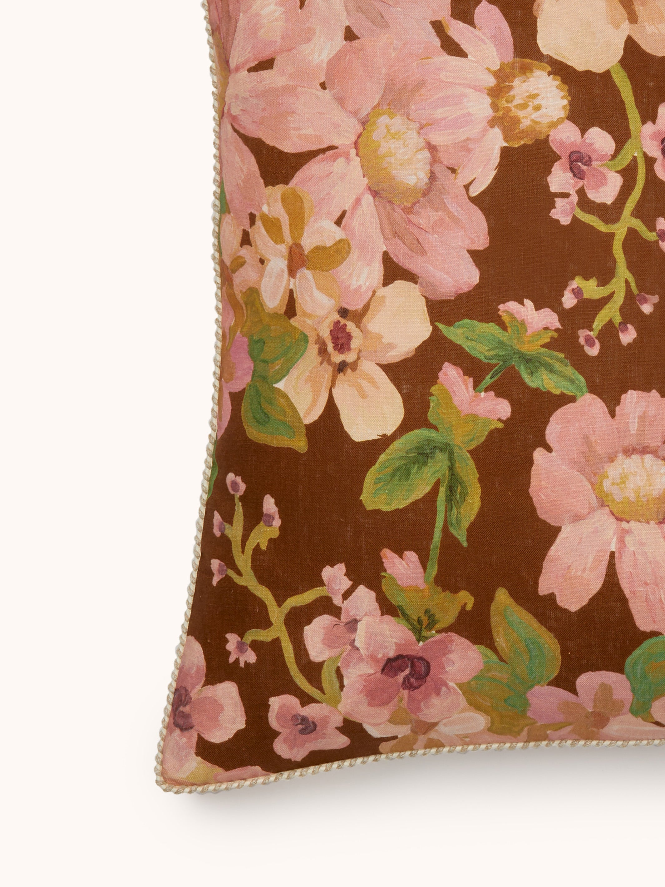 Prairie Cocoa Linen Cushion