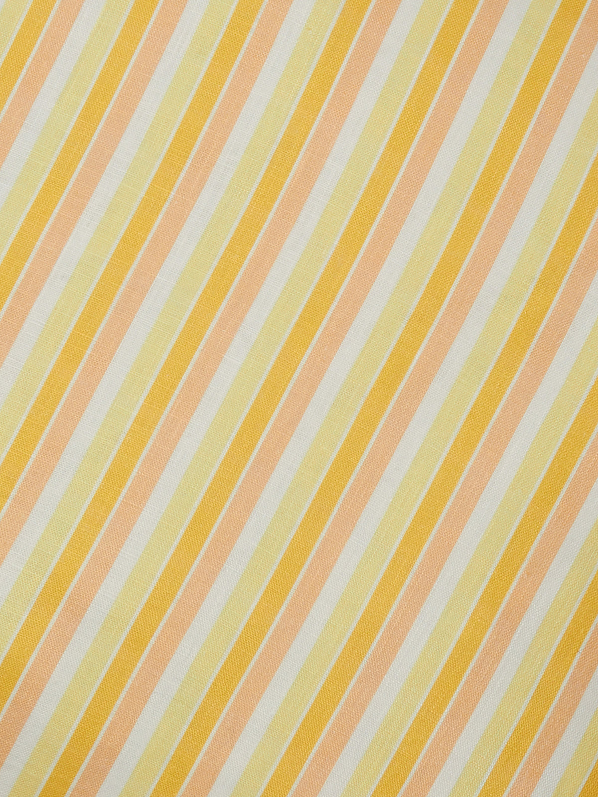 Garden Stripe Yellow Linen Cushion