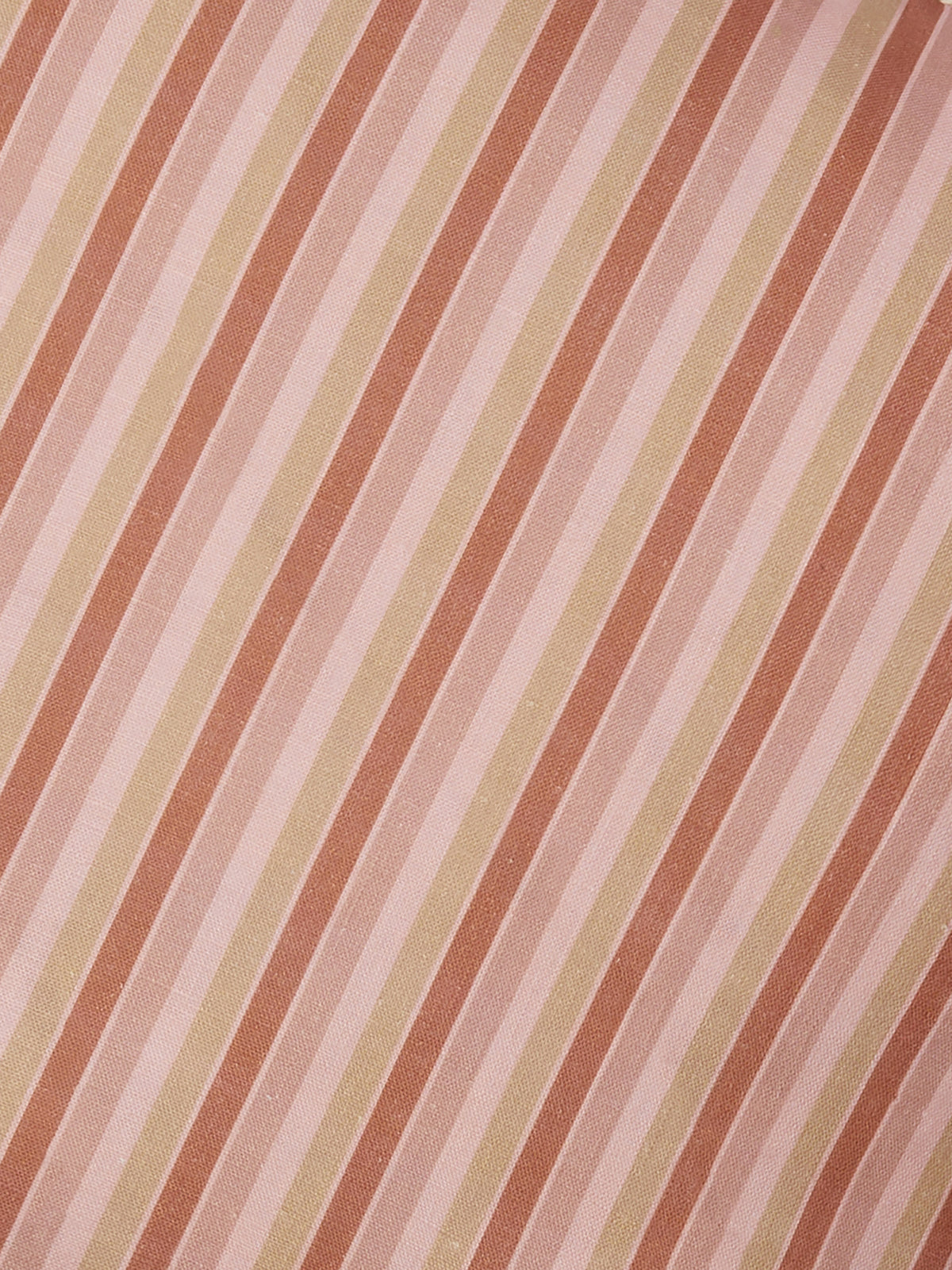 Garden Stripe Pink Linen Cushion