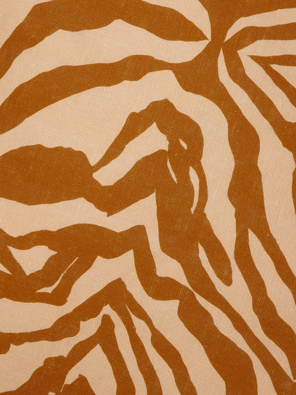 Zebra Tan Linen Cushion